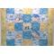 Beige Winter Pals baby quilt close up